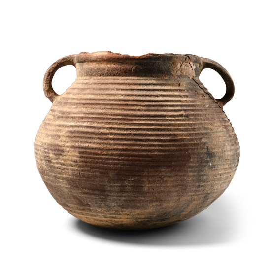Nabataean Terracotta Ribbed Jar