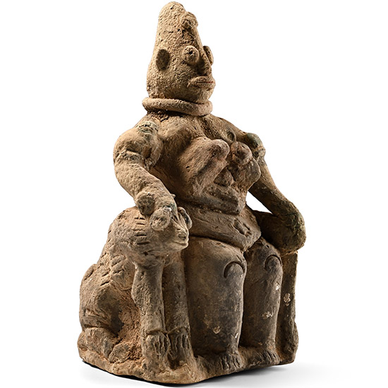Indus Valley Terracotta Seated Female Idol