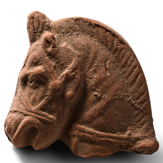 Parthian Terracotta Horse-Head Finial