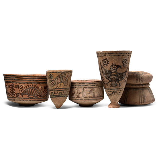 Indus Valley Mehrgarh Terracotta Vessel Group