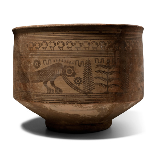 Large Indus Valley Mehrgarh Terracotta Jar with Animals