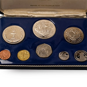 Boxed First National Coinage of Barbados Proof Set.