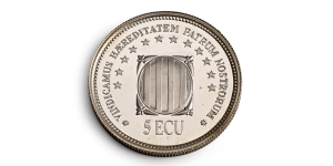 Spain. Sant Jordi AR Proof 5 Ecu.