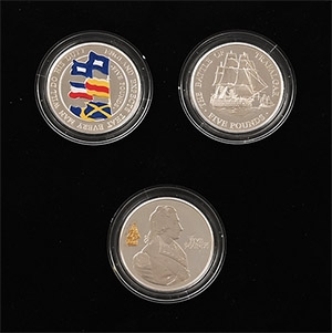 Boxed Channel Islands, The Battle of Trafalgar AR Proof Commemorative Collection.