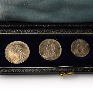 Boxed Victoria Incomplete Maundy Set [3].