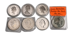 Great Britain. Group of Seven [7] AR Coins.