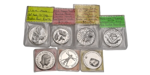 Group of Seven [7] World AR Coins.