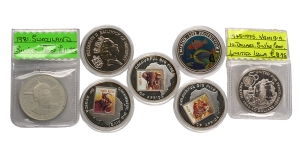 Group of Seven [7] World AR Coins.