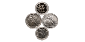United States of America. Group of Four [4] One and Half Dollars.