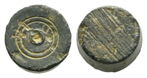 England. Stuart Period Bronze Weight of Sixpence.