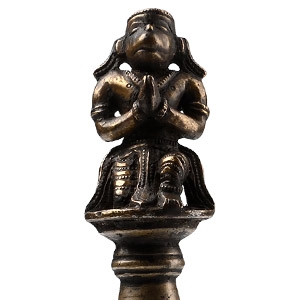 Sacred Copper-Alloy Bell with God Hanuman Handle