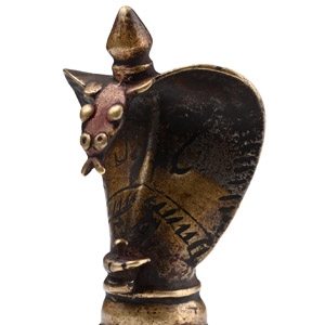 Indian Copper-Alloy Sacred Cobra Finial