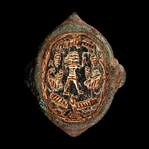 Phoenician Scarab in Bronze Pendant