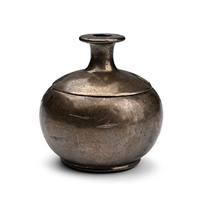 Romano-Gandharan Silver Aryballos with Cover