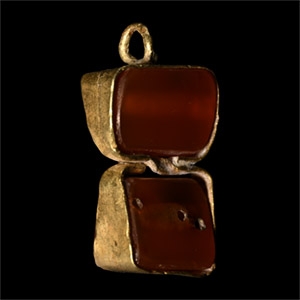 Roman Gold Double Framed Pendant