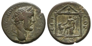 Antoninus Pius AE 26mm of Corinth, Corinthia.