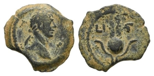 Trajan AE Dichalkon of Alexandria, Egypt.