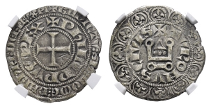 France, Kingdom. Philippe IV le Bel (the Fair) AR Gros Tournois.