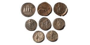 Group of Eight [8] Reproductions of Roman Denarii.