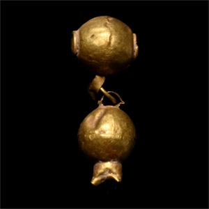 Greek Gold Pomegranate Pendant on Bead