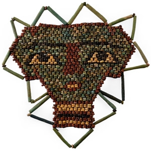 Egyptian Faience Mummy Bead Face Mask