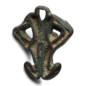 West Central Asian Bronze Human Figural Stamp Seal