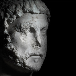 Twice the Life-Size Marble Portrait of Emperor Hadrian
