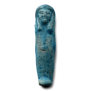 Egyptian Bright Blue Faience Shabti