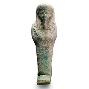 Egyptian Pale Blue Faience Shabti