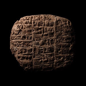 Sumerian Cuneiform Tablet Listing Goods Including 1 Shekel of Refined Silver from Mr Enshaga