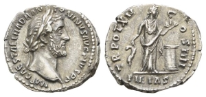 Antoninus Pius AR Denarius.