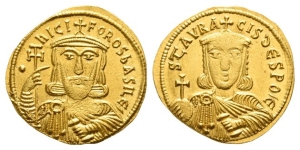 Nicephorus I, with Stauracius, AV Solidus.
