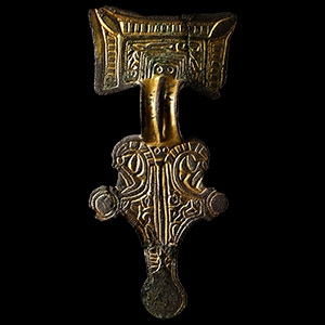 Anglo-Saxon Gilt Bronze Great Square-Headed Brooch
