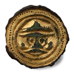 Anglo-Saxon Gilt Bronze Button Brooch