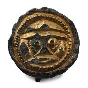 Anglo-Saxon Gilt Bronze Button Brooch