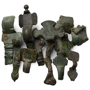 Anglo-Saxon Bronze Brooch Fragment Collection