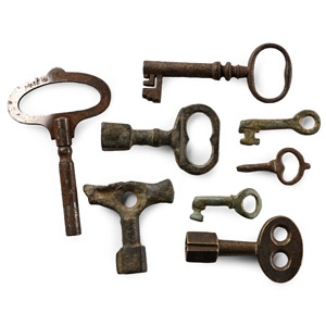 Post Medieval Bronze and Iron Key Collection