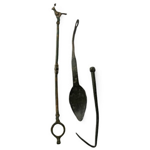 Roman Bronze Spoon, Pin and Distaff