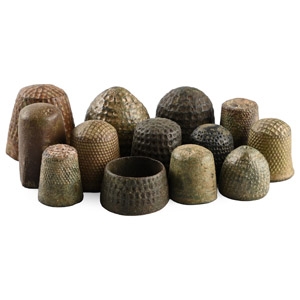 Medieval Bronze Beehive and Later Thimble Collection