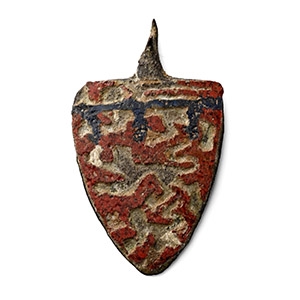 Medieval Knights Enamelled Son of King Edward I Bronze Heraldic Horse Harness Pendant