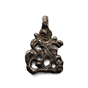 Post Medieval Silver Saint George Silver Pendant