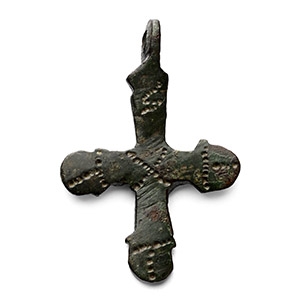 Byzantine Bronze Cross Pendant