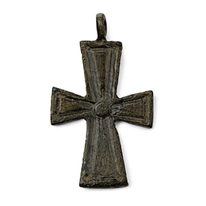 Byzantine Bronze Cross Pendant