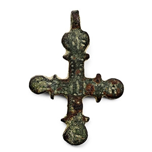 Byzantine Bronze Cross Pendant