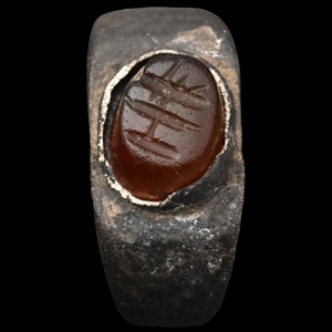 Roman Silver Ring with Carnelian Gemstone