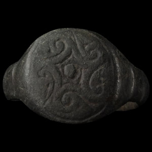 Saxon Period Bronze Ring with Running Scrolls