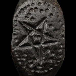 Medieval Bronze Ring with Magical Pentagram
