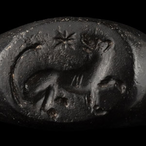 Greek Bronze Ring with Panther