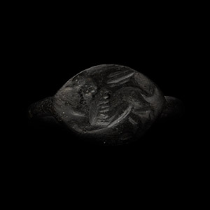 Eastern Greek Bronze Ring with Gryphon