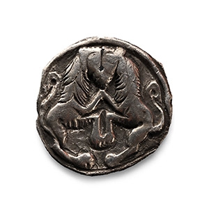 Medieval Silver Heraldic Mount